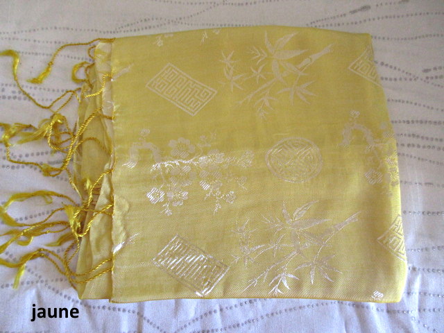 Foulard en soie - jaune